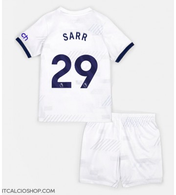 Tottenham Hotspur Pape Matar Sarr #29 Prima Maglia Bambino 2023-24 Manica Corta (+ Pantaloni corti)